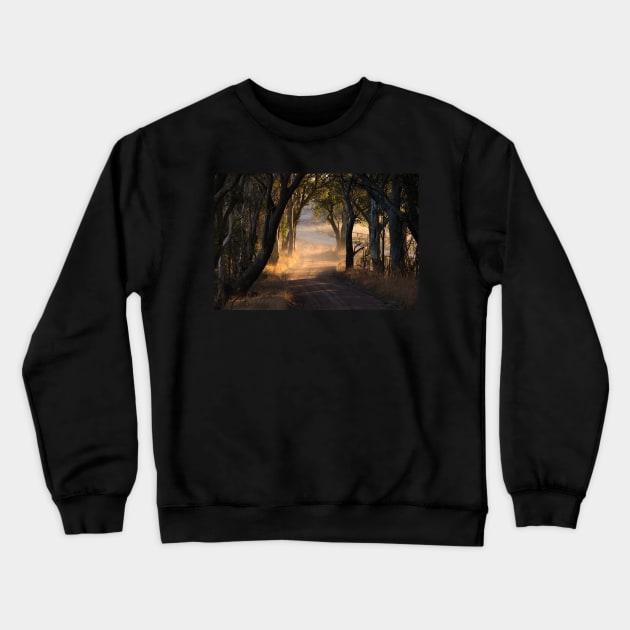 Morning light, Hampton Post Office Road Crewneck Sweatshirt by jldunbar